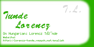 tunde lorencz business card